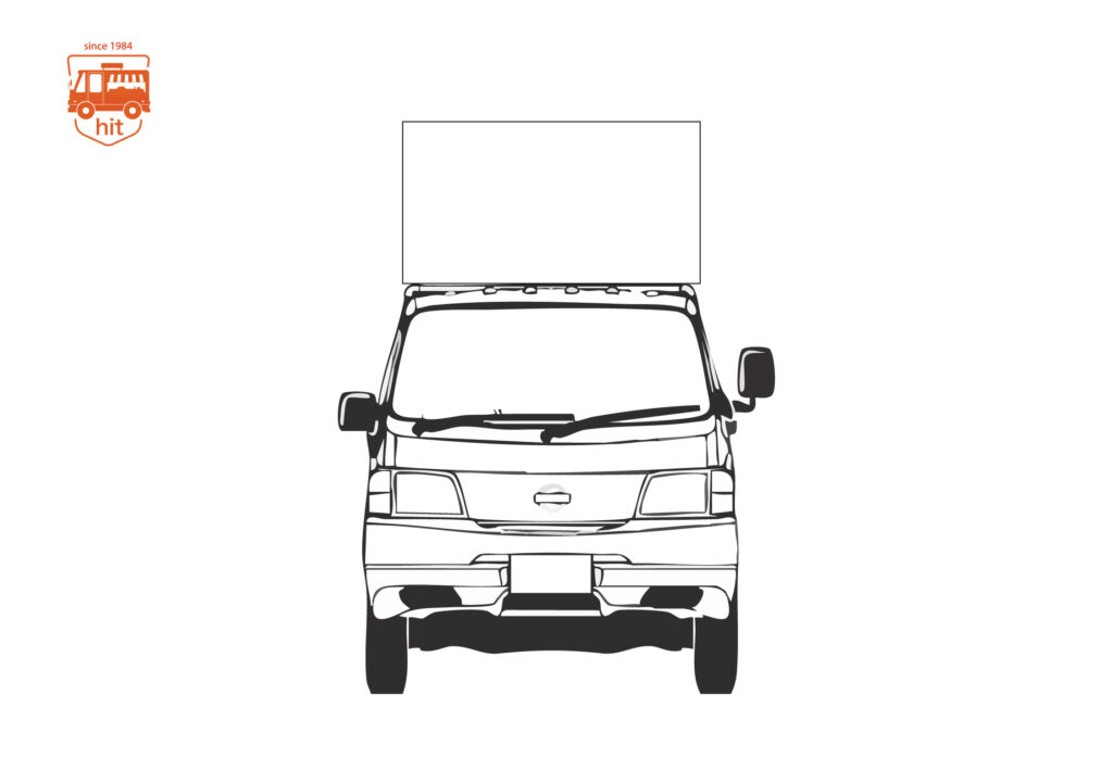 キッチンカーに改造したあどの日産バネットのイメージ図