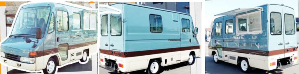クイックデリバリーをベースに製作したキッチンカー。
