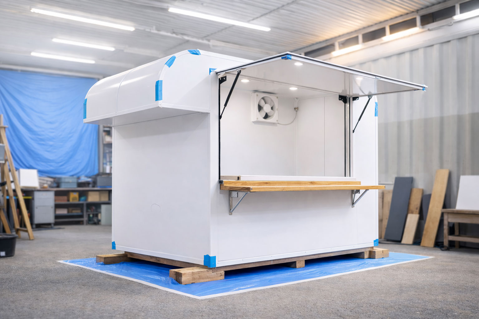 軽トラック用のキッチンカーボックス